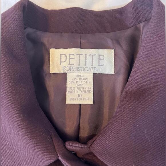 Vintage Petite Sophisticate Plum Blazer - Picture 2 of 4